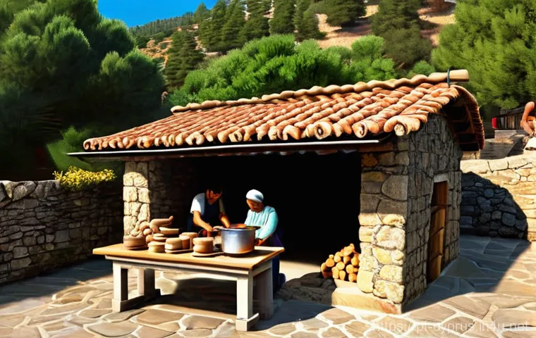 키프로스의 독립 역사 - **Prompt:** "A vibrant, panoramic view of an ancient Cypriot landscape. In the foreground, the elega...